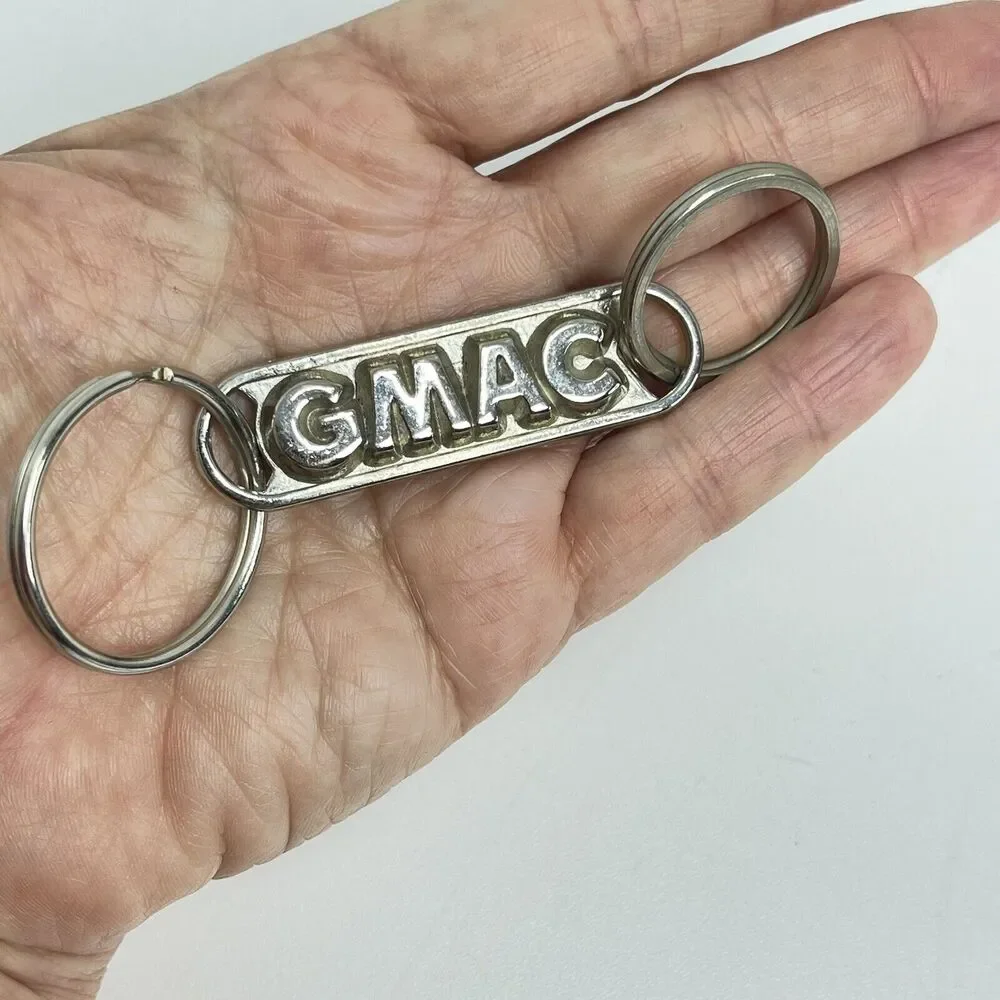GMAC Keychain Double Key Ring General Motors Mailbox Return Automobile ID Number